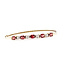 Bracelet Bangle .04ctw Round Diamonds 2.9ctw Red Garnet 10ky 2.75mm 7" 5.19g 126050070