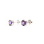 Earrings Stud 1.6ctw Purple Amethyst 14kw 7mm 1.21g 126050042