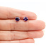 Earrings Stud 1.6ctw Purple Amethyst 14kw 7mm 1.21g 126050042