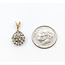 Pendant Tear Drop .33ctw Round & Baguette Diamonds 10ktt .75x.4" 1.16g 126050074