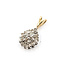 Pendant Tear Drop .33ctw Round & Baguette Diamonds 10ktt .75x.4" 1.16g 126050074