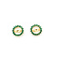Earrings Jackets Halo      .33ctw Green Emerald    14ky 11mm  .89g 126050040