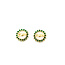 Earrings Jackets Halo      .33ctw Green Emerald    14ky 11mm  .89g 126050040