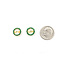 Earrings Jackets Halo      .33ctw Green Emerald    14ky 11mm  .89g 126050040