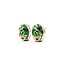 Earrings Stud Swans 11x8mm Jade 14ky 11x8mm 2.54g 126050056