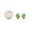 Earrings Stud Swans 11x8mm Jade 14ky 11x8mm 2.54g 126050056
