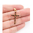 Pendant Cross .50ctw Red Garnet 18ky 1.2x.55" 2.04g 126050068