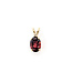 Pendant Drop .01ct Round Diamond .8ct Red Garnet 10ky 12x5mm .5g 126050076
