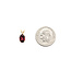 Pendant Drop .01ct Round Diamond .8ct Red Garnet 10ky 12x5mm .5g 126050076