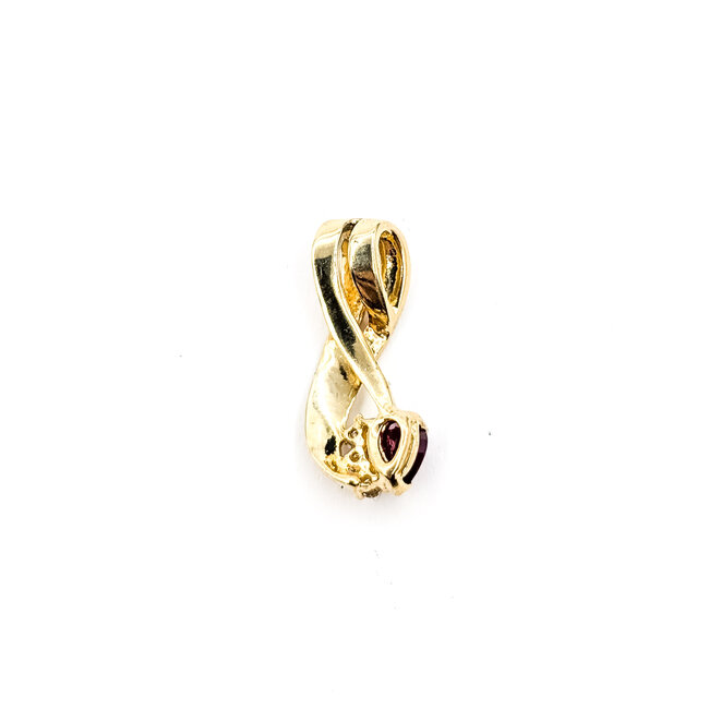 Pendant Slide .06ctw Round Diamonds .50ct Red Ruby 14ky .8x.3" 1.76g 126050059