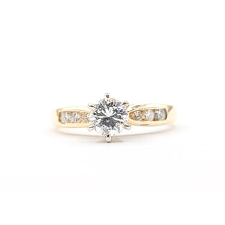 Ring Tappered .60ctw Round Diamonds 14ky 2.35mm Sz5.5 2.9g 126050043