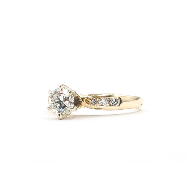 Ring Tappered .60ctw Round Diamonds 14ky 2.35mm Sz5.5 2.9g 126050043