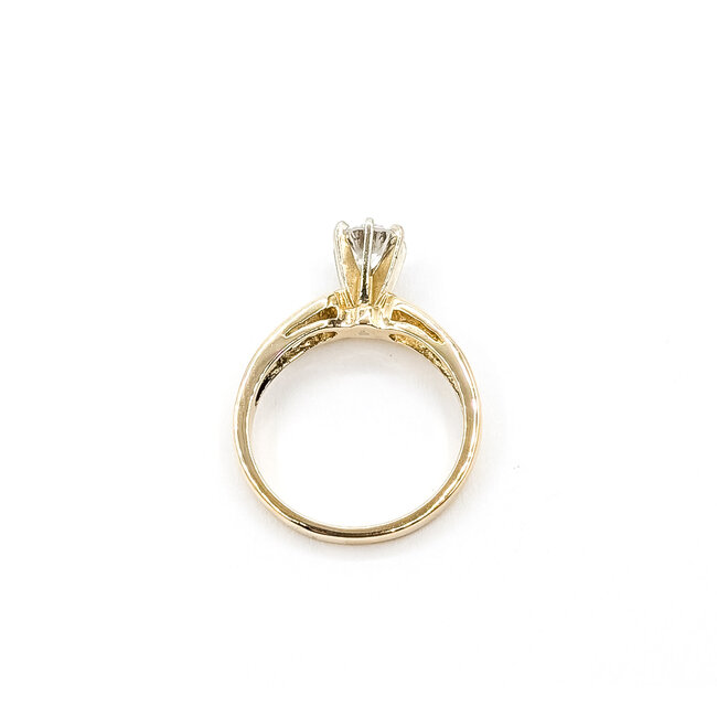 Ring Tappered .60ctw Round Diamonds 14ky 2.35mm Sz5.5 2.9g 126050043