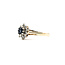 Rings Halo .14ctw Round Diamonds .40ct Blue Sapphire 14ky 2mm Sz7.5 2.99g 126050058