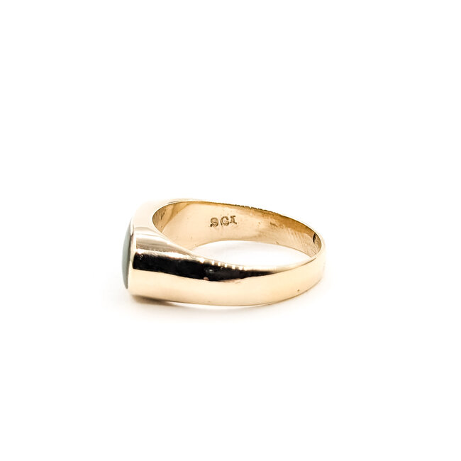 Ring East/West 2ct Jade 9ky 7.5mm Sz8.5 4.65g 126050067