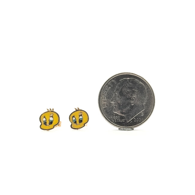 Earrings Tweety Bird Studs 14ky 7mm .36g 126052030
