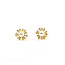 Earrings Stud Snowflake 4mm White Pearl 14ky 7.5mm .74g 126050062