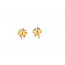 Earrings Stud Snowflake 4mm White Pearl 14ky 7.5mm .74g 126050062