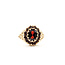 Ring Scroll 2ctw Red Garnet 10ky 13.5mm Sz5.5 2.73g 126050071