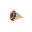 Ring Scroll 2ctw Red Garnet 10ky 13.5mm Sz5.5 2.73g 126050071