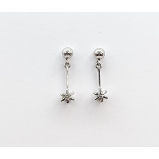 Earrings Dangle .08ctw Round Diamonds 14kw .75x.25" 1.66g 126050073