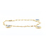 Anklet Paperclip Link Enamel Disc 14ky 3mm 9.5" 3.77g 126052020