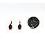 Earrings Leverback Drop .02ctw Round Diamonds 2ctw Red Garnet 10ky .55x.2" 1.26g 126050075