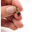 Earrings Leverback Drop .02ctw Round Diamonds 2ctw Red Garnet 10ky .55x.2" 1.26g 126050075