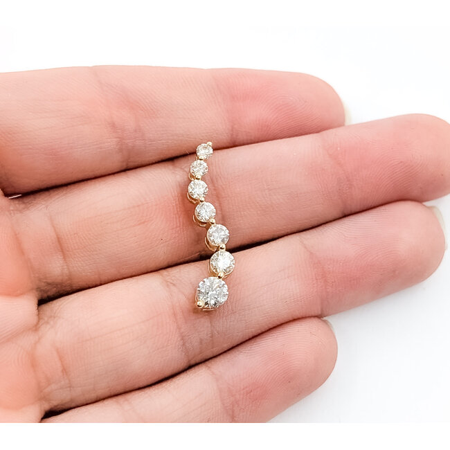 Pendant Journey .90ctw Round Diamonds 14ky 1x.2" 1.19g 126050072