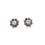 Earrings Stud Halo .02ctw Round Diamonds .50ctw Blue Sapphire 14ky 9mm 1.79g 126050060