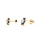 Earrings Stud Halo .02ctw Round Diamonds .50ctw Blue Sapphire 14ky 9mm 1.79g 126050060