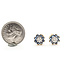 Earrings Stud Halo .02ctw Round Diamonds .50ctw Blue Sapphire 14ky 9mm 1.79g 126050060