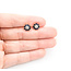 Earrings Stud Halo .02ctw Round Diamonds .50ctw Blue Sapphire 14ky 9mm 1.79g 126050060