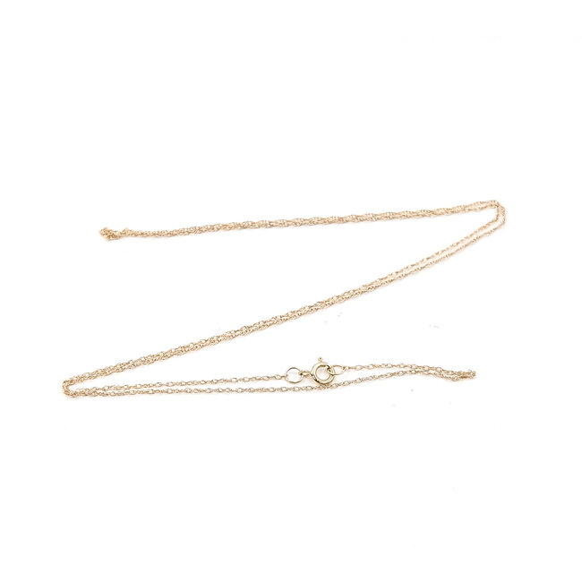 Necklace Twist Link 10ky .8mm 18" .4g 126052031