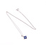 Necklace Quatrefoil 0.15ctw Round Diamonds 0.65ctw Blue Sapphire 14kw 18" 1.62g 126040084