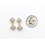 Earrings Quatrefoil Dangle 1.05ctw Round Diamonds 14ky .75x.4" 3.15g 126040078