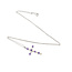 Pendant Cross W/Chain 0.40ctw Round Diamonds 0.36ctw Purple Amethyst 10kw 18" 1.51g 126040086