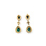 Earrings Dangle .66ctw Round Diamonds 2.60ctw Green Emerald 14ky 1.1x.4" 5.08g 226050048