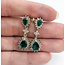 Earrings Dangle .66ctw Round Diamonds 2.60ctw Green Emerald 14ky 1.1x.4" 5.08g 226050048