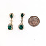 Earrings Dangle .66ctw Round Diamonds 2.60ctw Green Emerald 14ky 1.1x.4" 5.08g 226050048