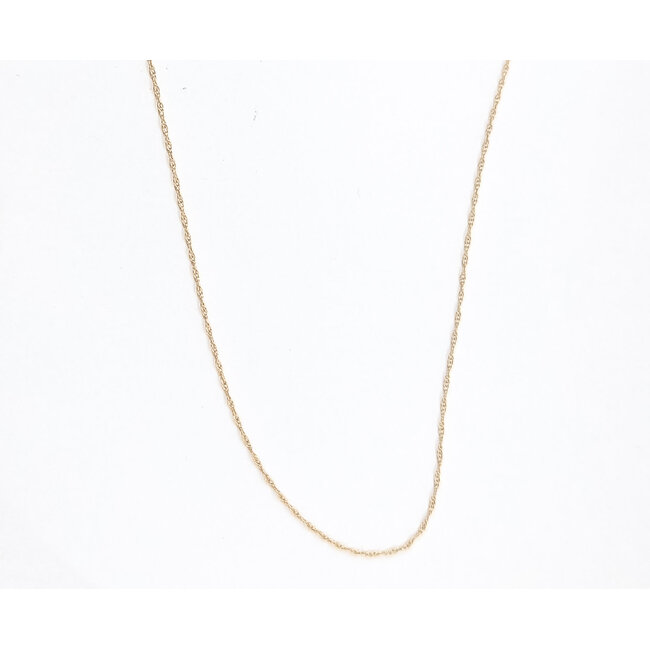 Necklace Twist Link 14ky .9mm 19" .9g 126052022