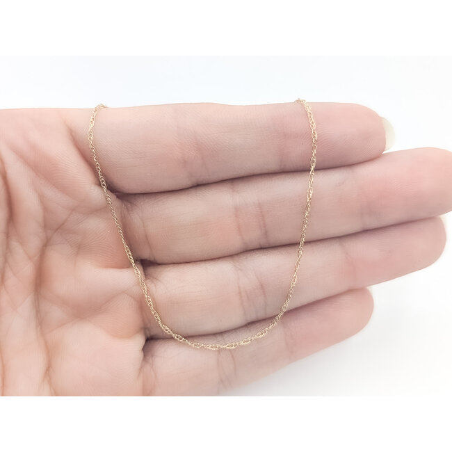 Necklace Twist Link 14ky .9mm 19" .9g 126052022