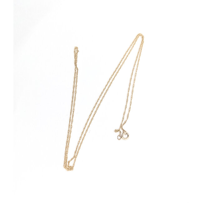Necklace Twist Link 14ky .9mm 19" .9g 126052022