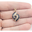 Pendant Bypass .12ctw Round Diamonds .75ctw Blue Sapphire 14ky 2.18g 226050055