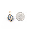 Pendant Bypass .12ctw Round Diamonds .75ctw Blue Sapphire 14ky 2.18g 226050055
