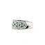 Ring Pave 0.73ctw Round Diamonds 0.17ctw Emerald pt900 8.8mm Sz6 8.87g 126040083