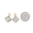 Earrings Stud Square .25ctw Round Diamonds 10ktt .75x.55" 2.93g 226050025
