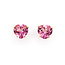 Earrings Stud Heart 10ctw Pink Topaz 14ky 10mm 3.92g 226050023