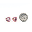 Earrings Stud Heart 10ctw Pink Topaz 14ky 10mm 3.92g 226050023