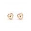 Earrings Stud Heart 10ctw Pink Topaz 14ky 10mm 3.92g 226050023